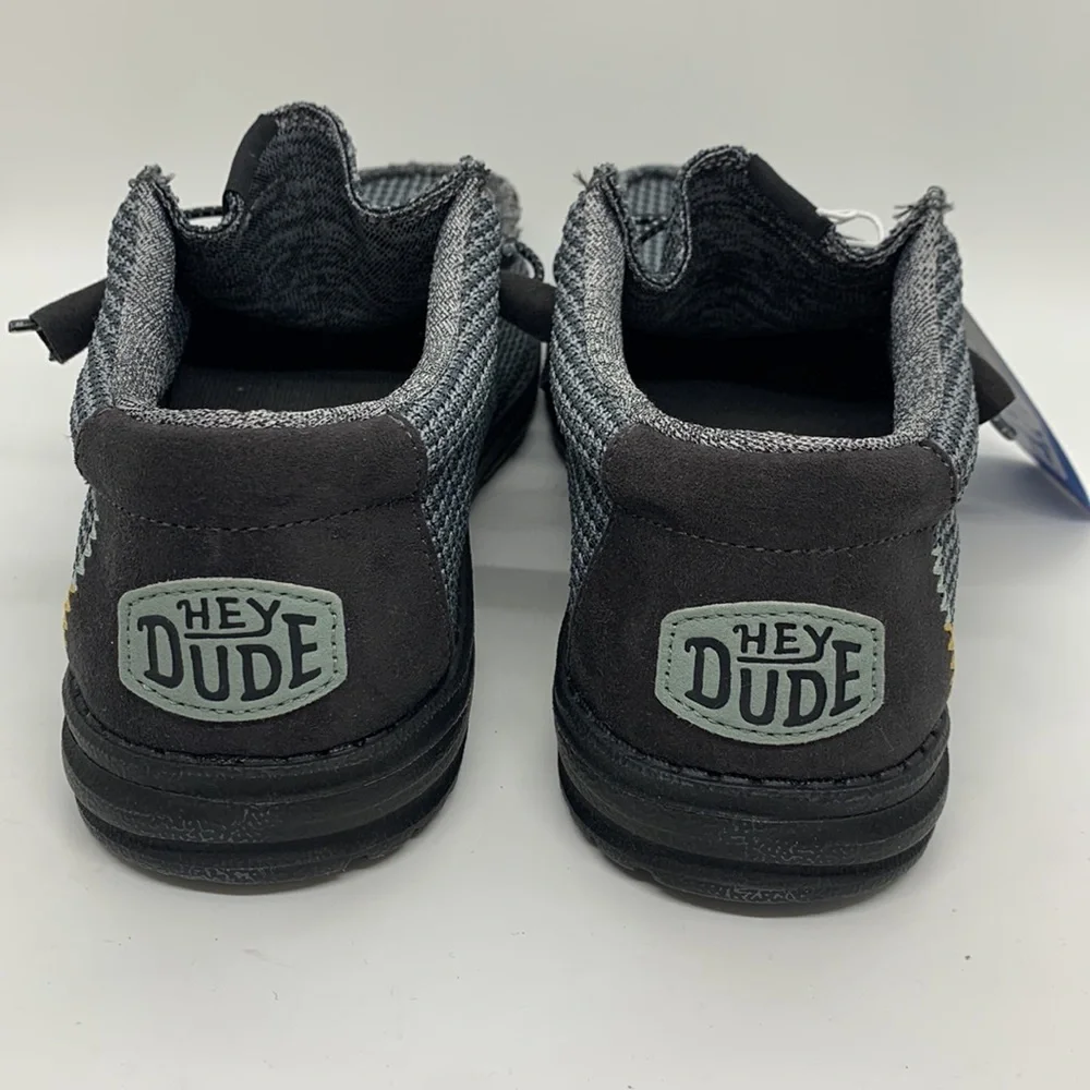 Hey Dude NEW Wally Sport Mesh Charcoal Gray 8 Slip-On Shoes Casual Minimalist